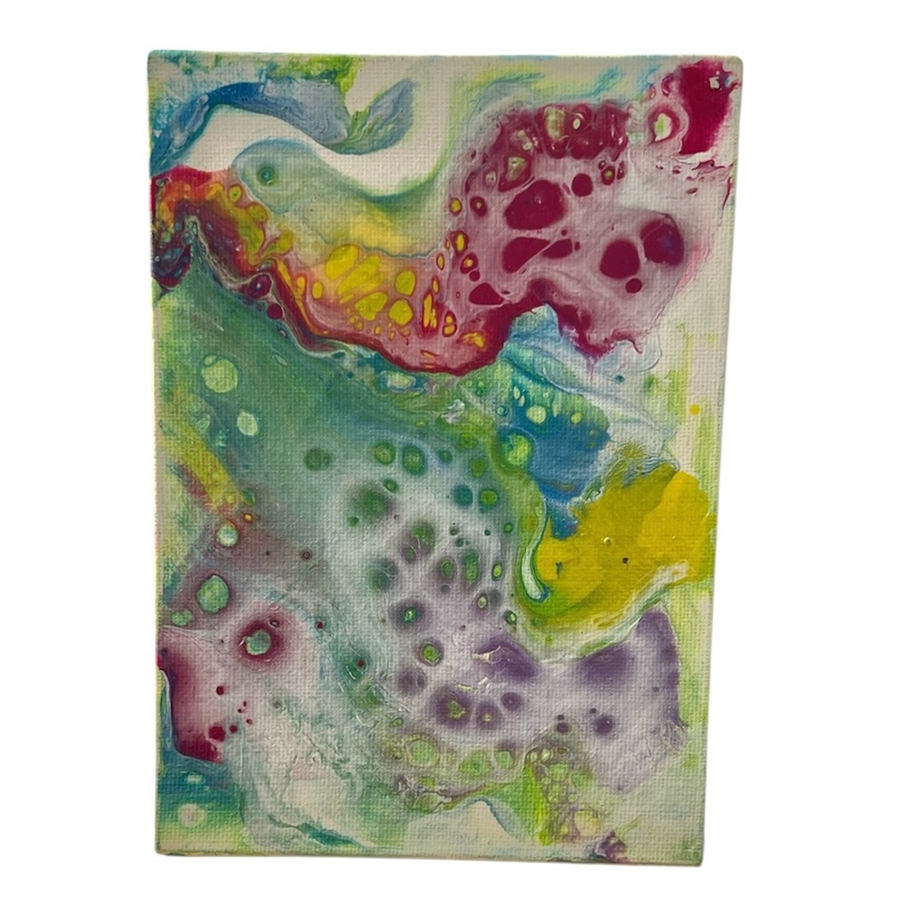Gold Flash- Abstract Multicolor Canvas Art - Picture 1 of 3